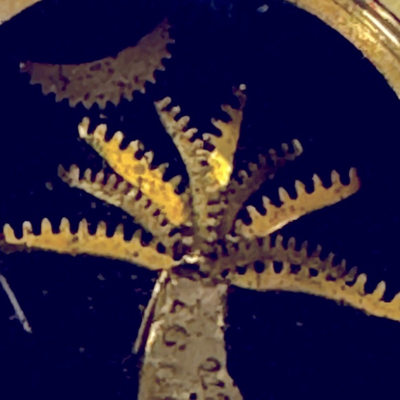 Elgin watch made into a pendant art deco unusual piece palm tree signed Elgin - Picture 6 of 8